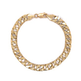 8mm Gold Cuban Bracelet 10K - White Carat - USA & Canada